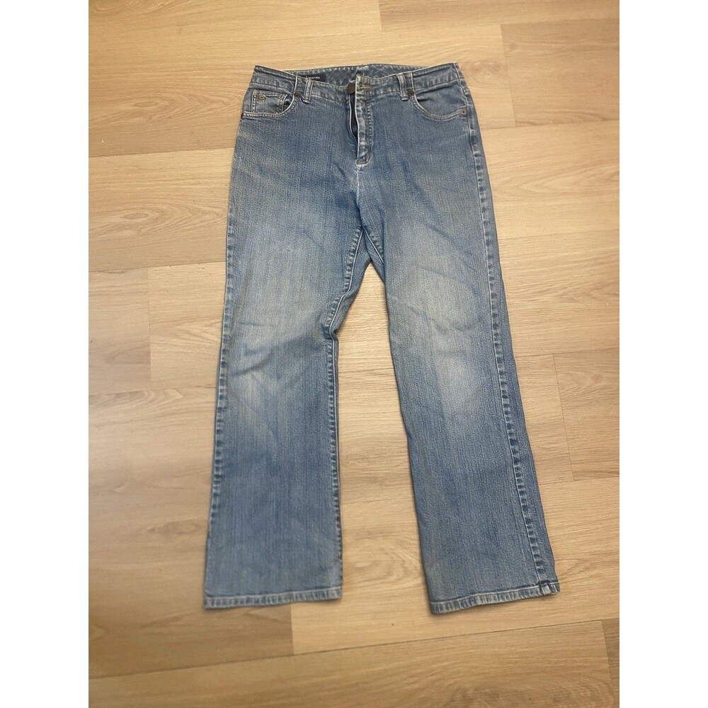 Lands’ End Women’s Straight Leg Jeans Size 12 | Medium Wash Classic Denim